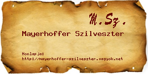 Mayerhoffer Szilveszter névjegykártya